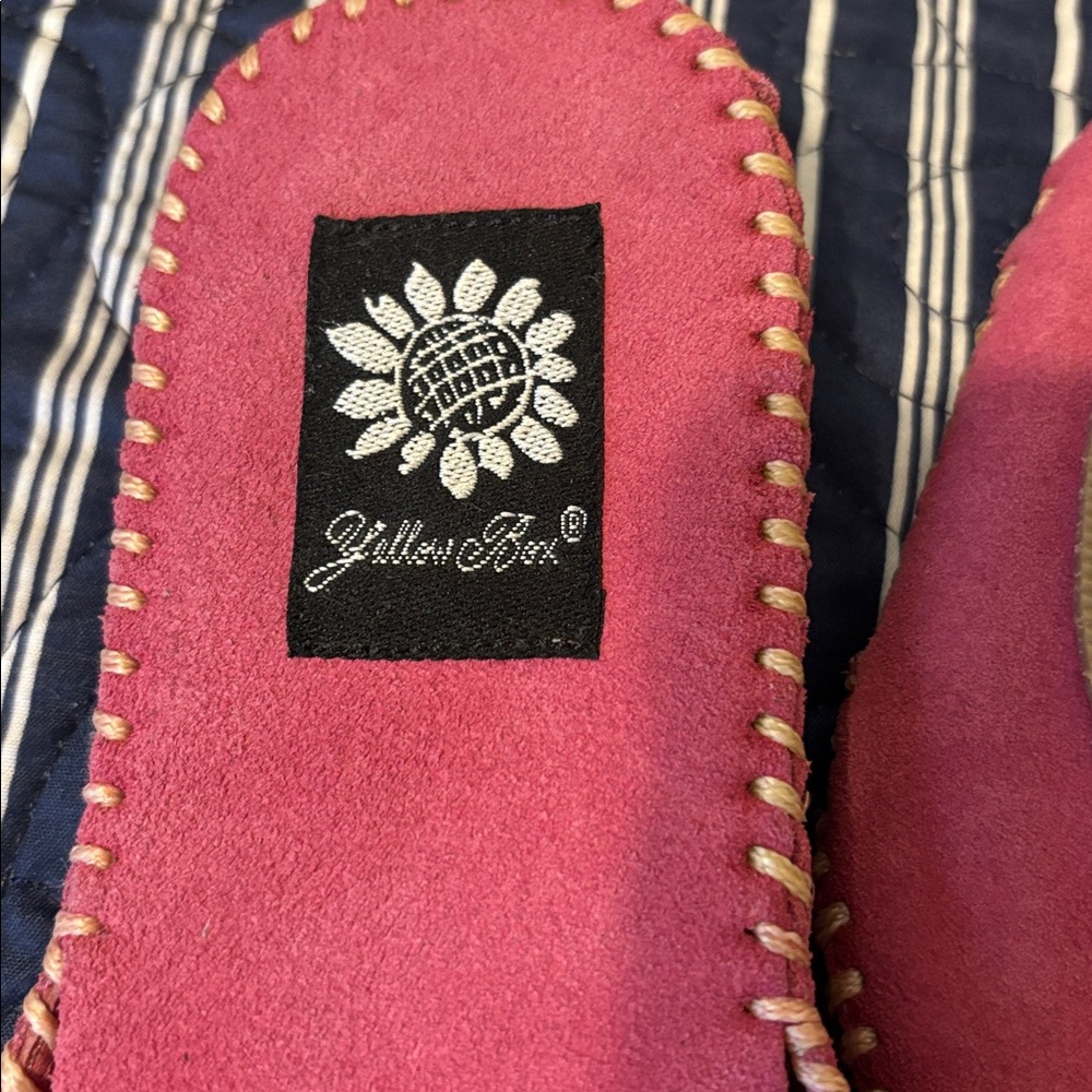 Yellow Box Pink Rhinestone mules - Picture 3 of 3
